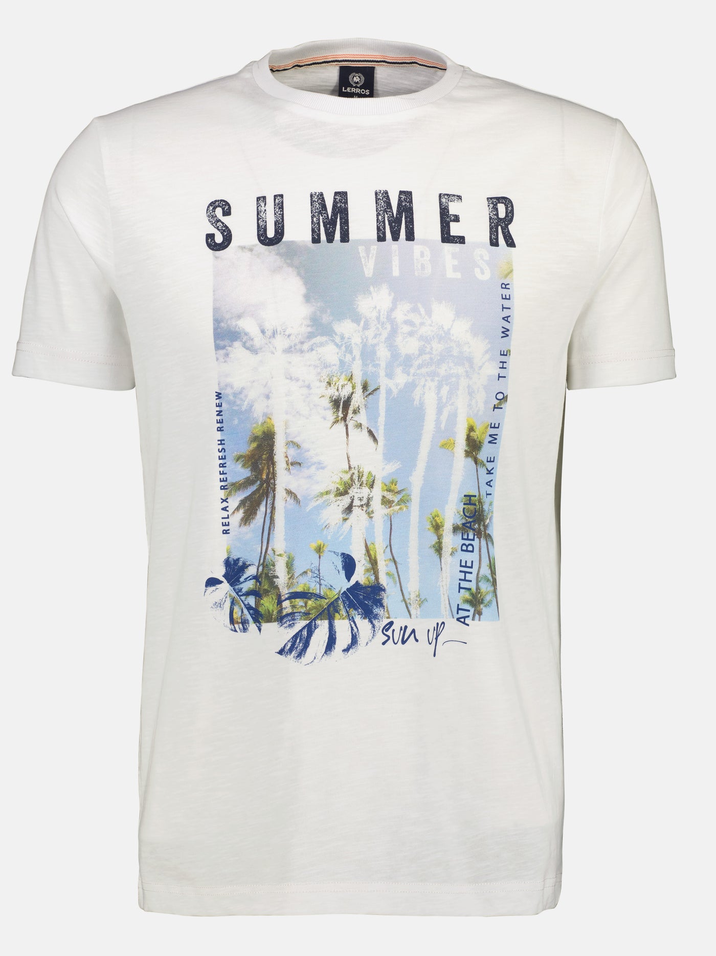 Klassisches T-Shirt mit sommerlichem LERROS – Print SHOP