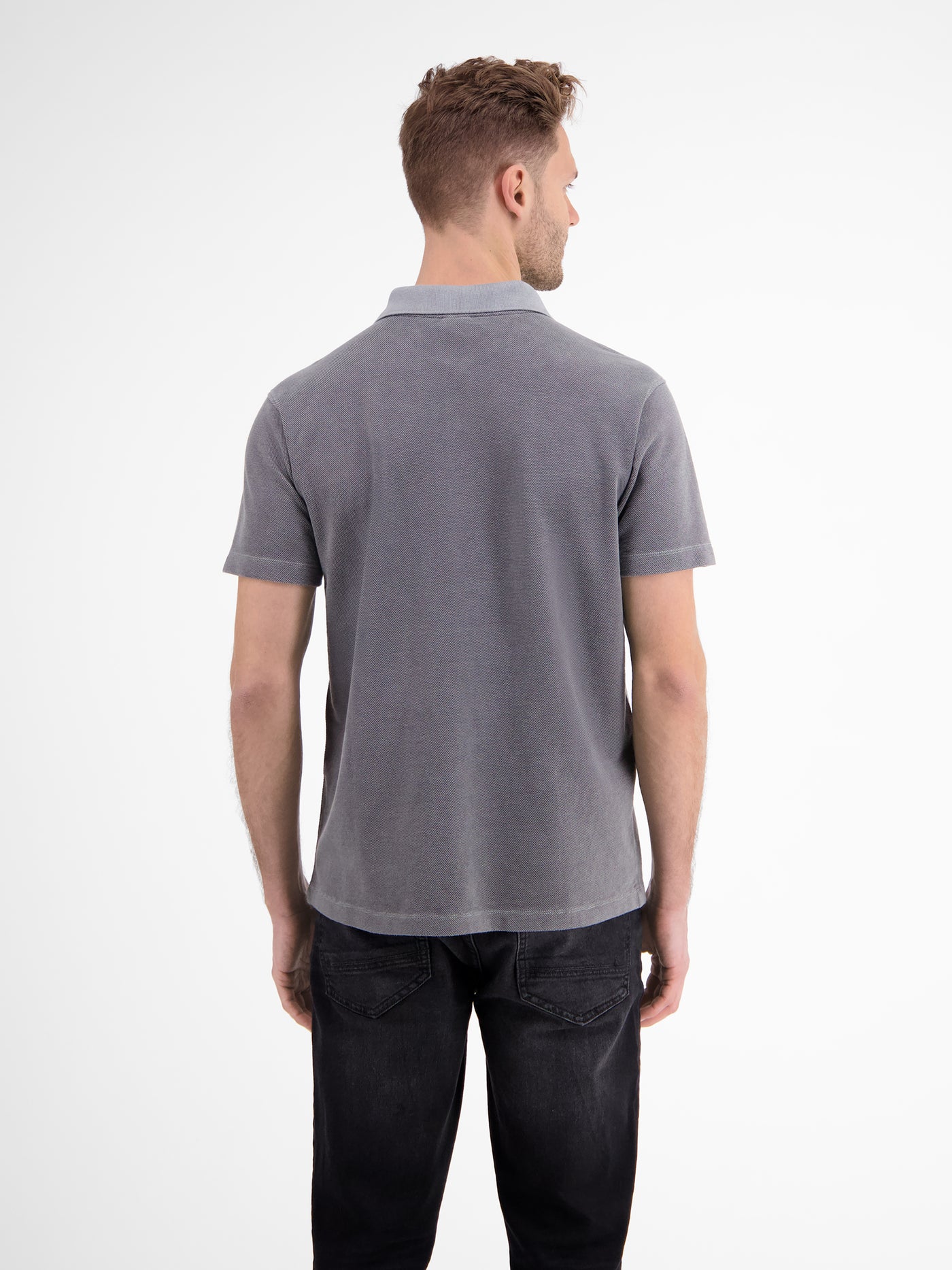 SHOP in LERROS – piqué two-tone shirt Polo