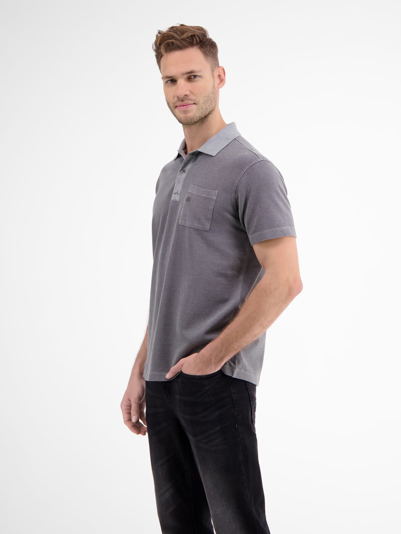 two-tone piqué Polo shirt in LERROS SHOP –