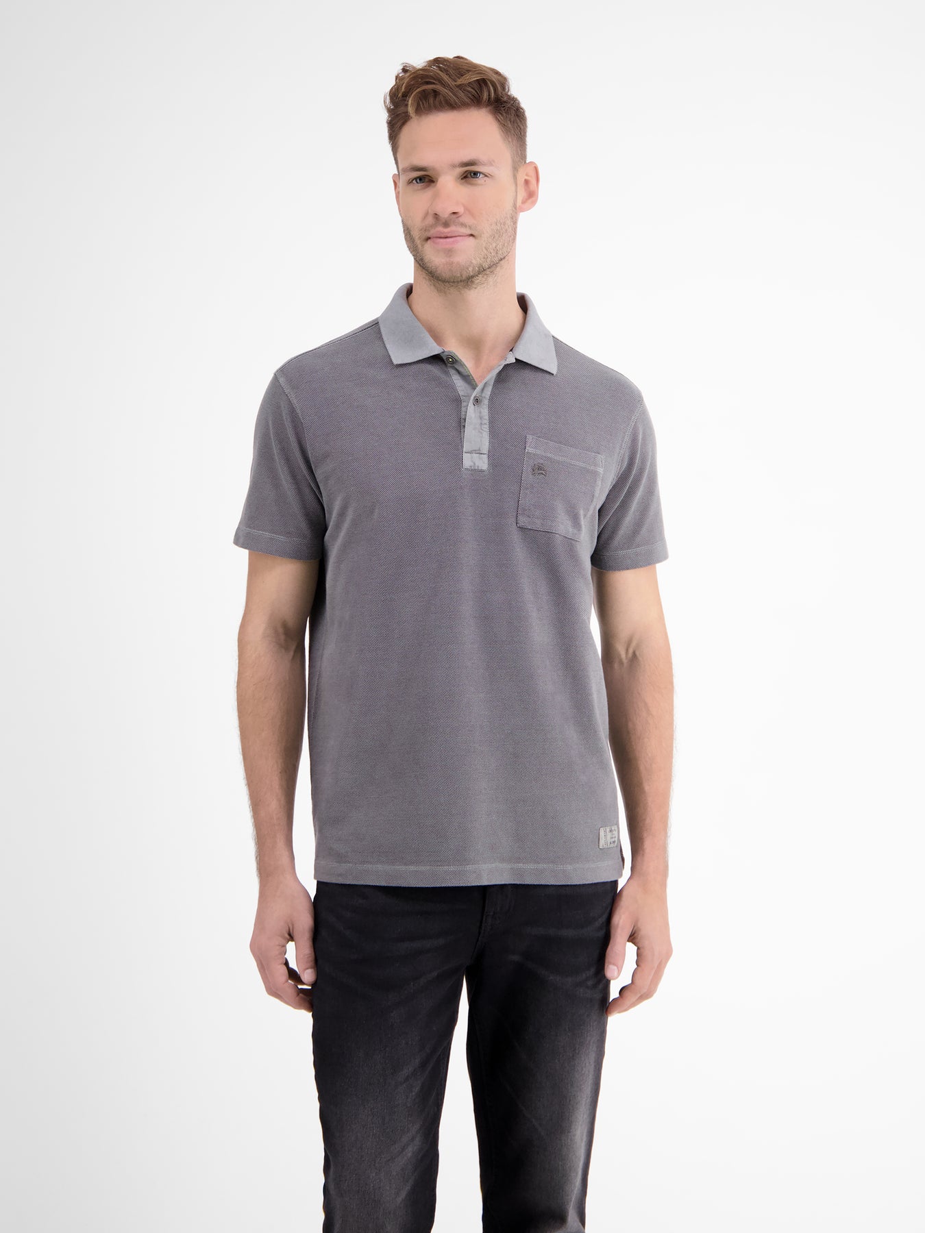 shirt Polo – SHOP LERROS piqué in two-tone