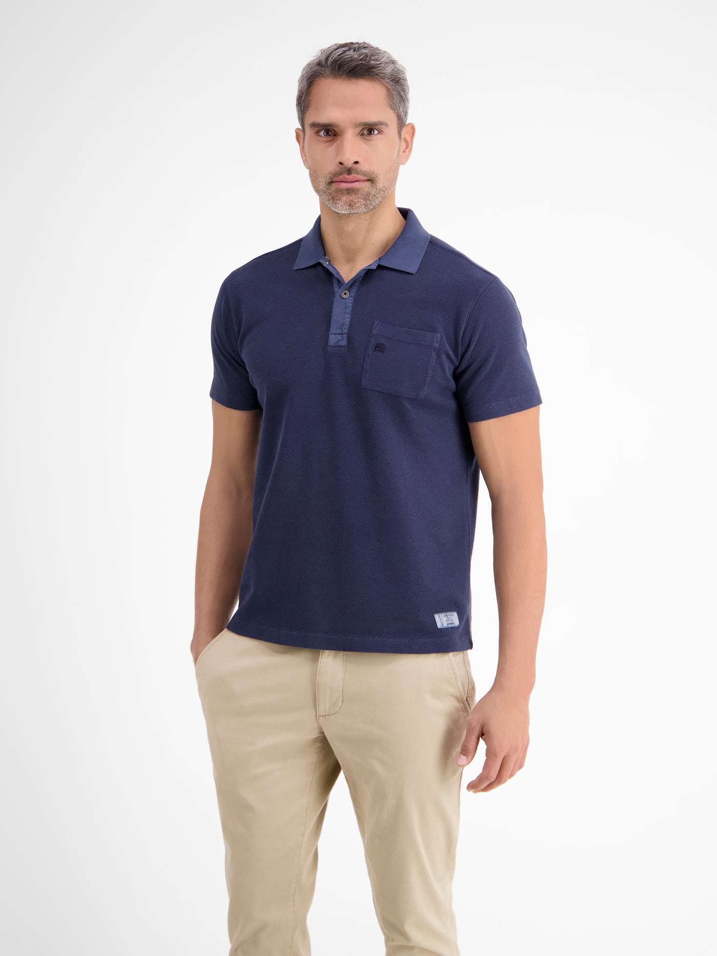 Polo shirt – two-tone SHOP LERROS piqué in