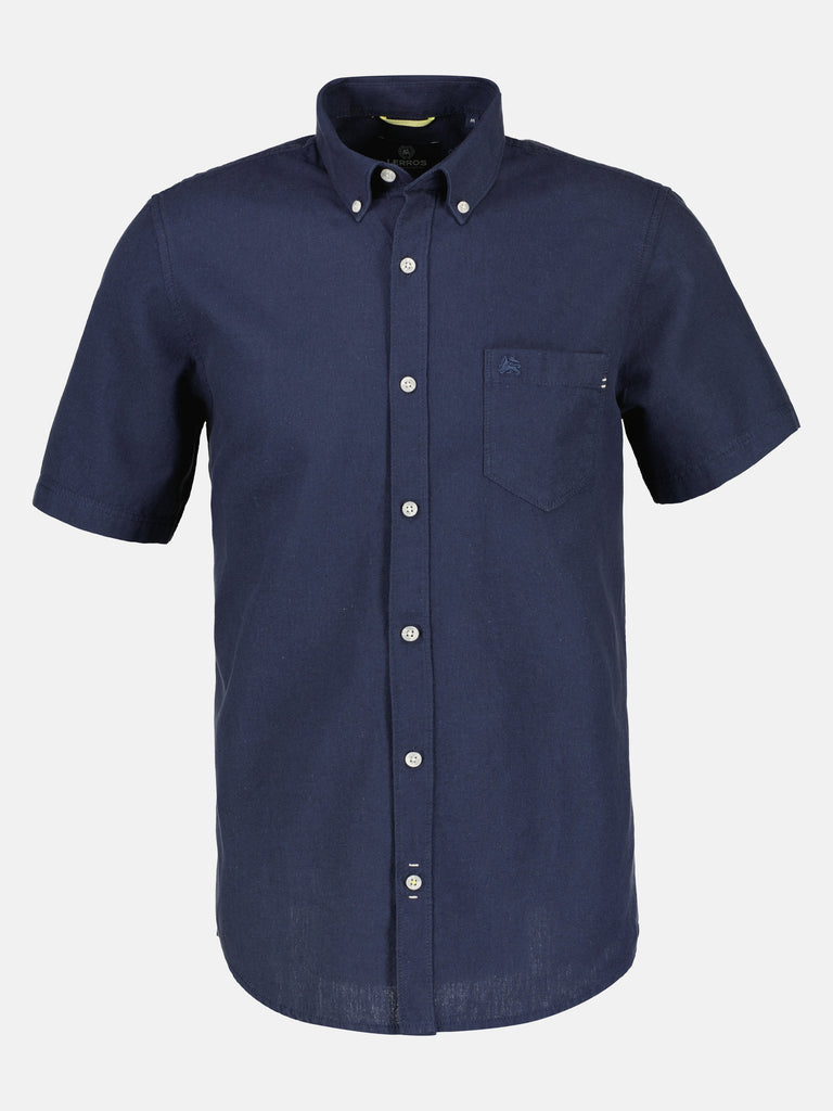 Short-sleeved shirt, cotton-linen SHOP mix LERROS –