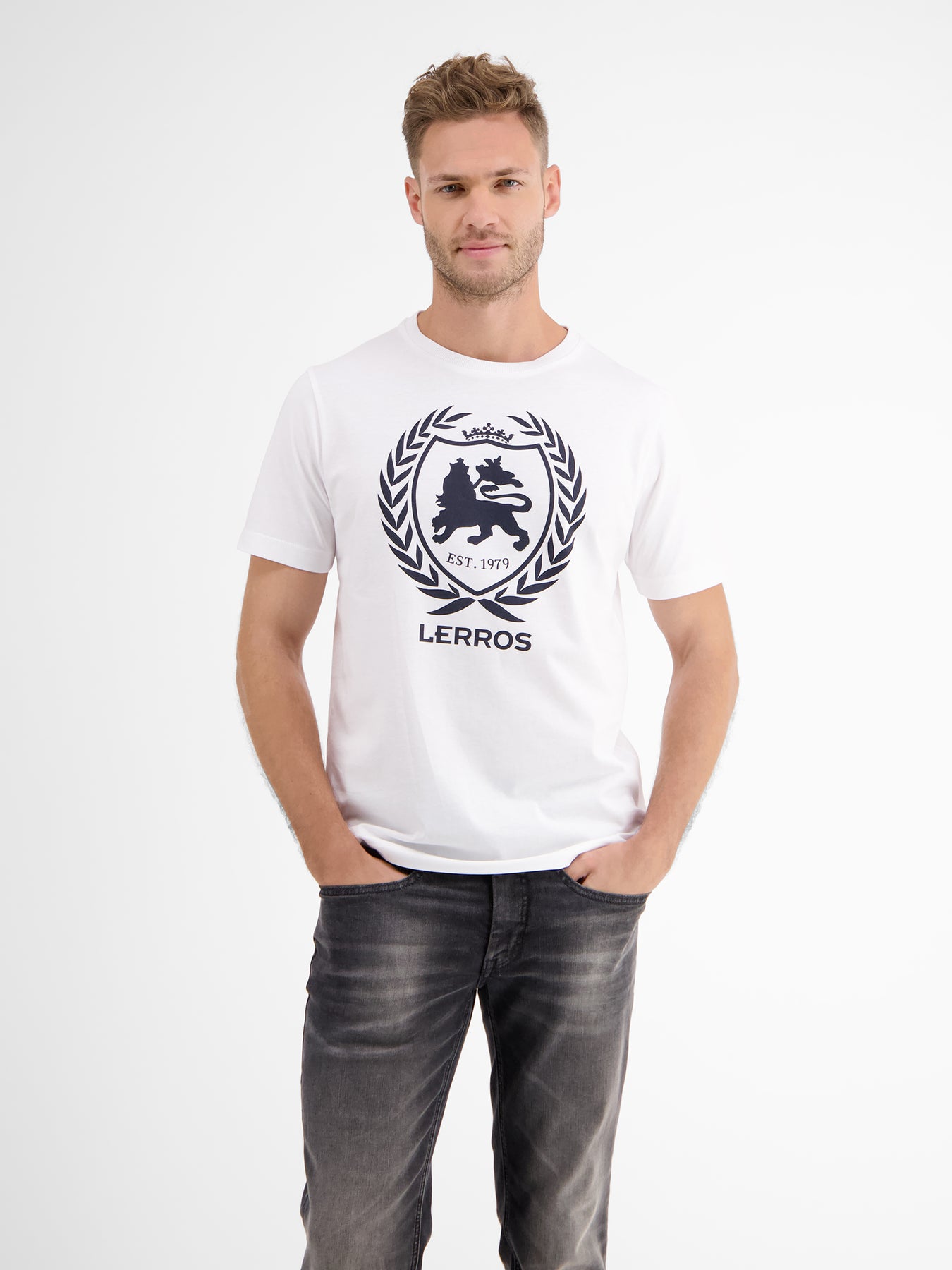 T-shirt, logo print SHOP LERROS –